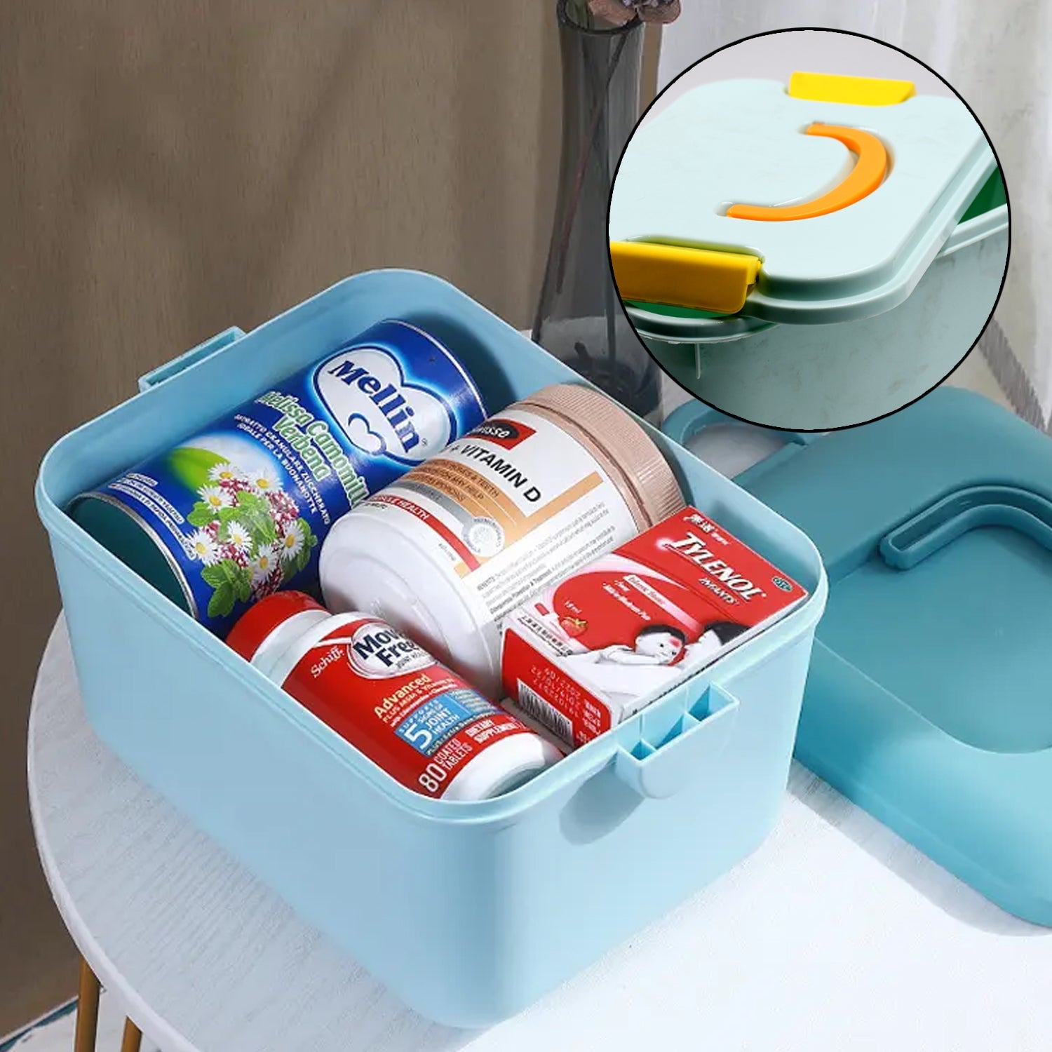 6181 Storage Box Medicine box family home large-capacity full set of medicine storage box, small first aid kit Family Medicine Box DeoDap 6181 Storage Box Medicine box family home large-capacity full set of medicine storage box, small first aid kit Family Medicine Box DeoDap
